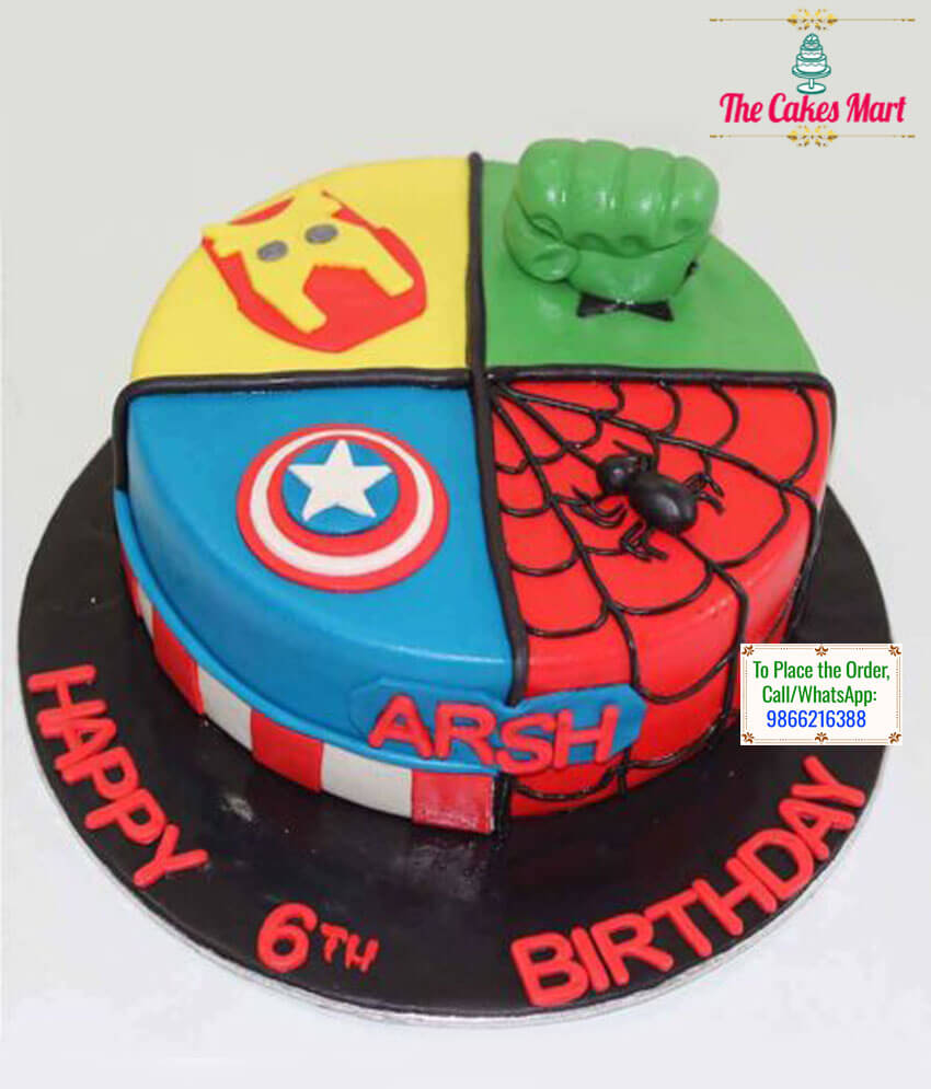 Avengers Theme Cake 01