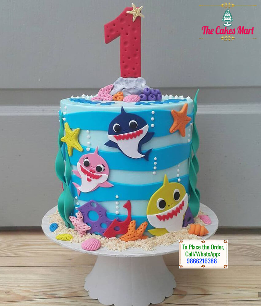 Baby Shark Theme Cake 01