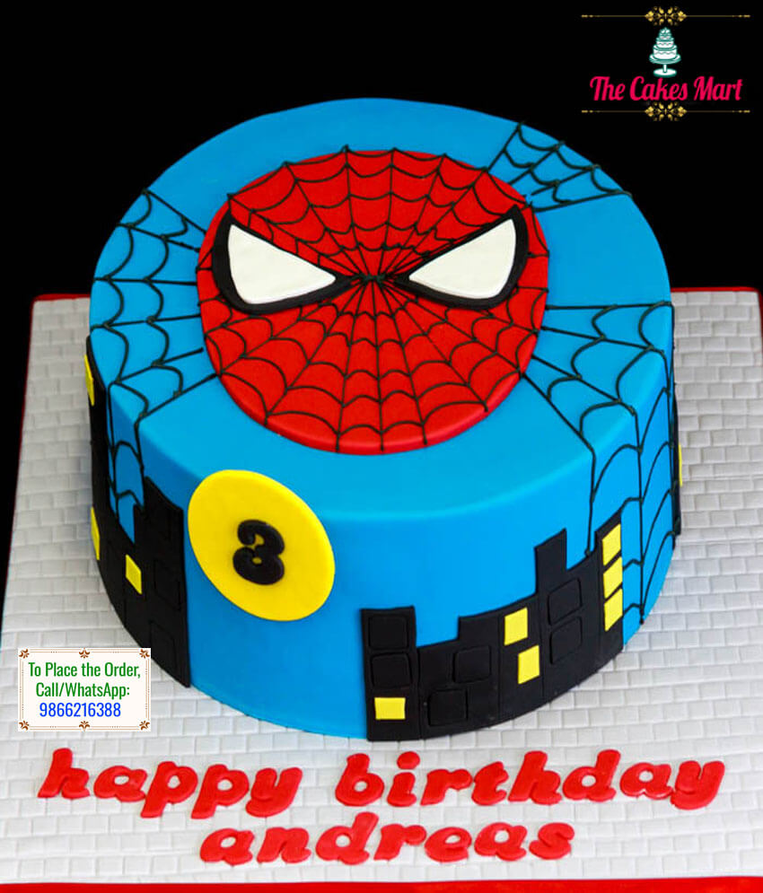 Spider man Theme Cake