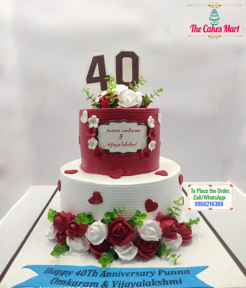 2 Tier Anniversary Cake 01