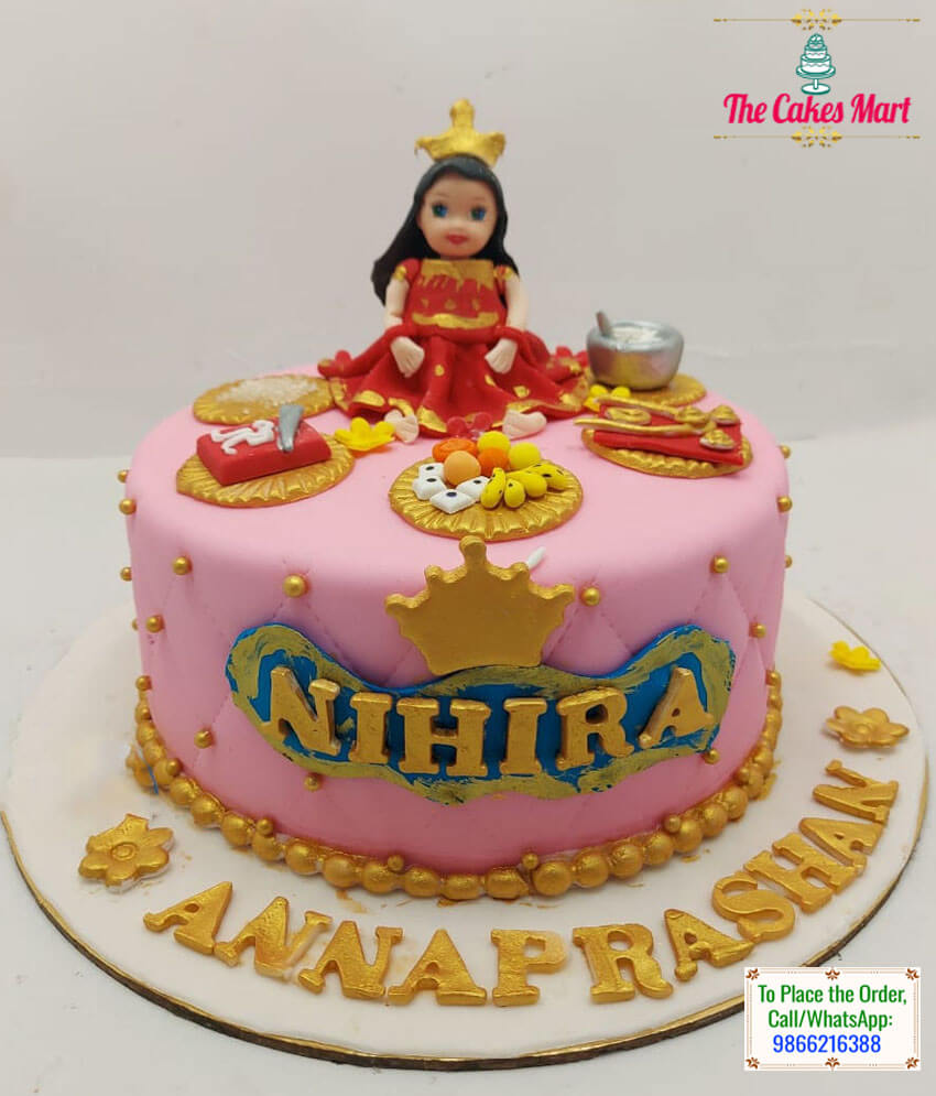 Annaprasana Cake For Girl