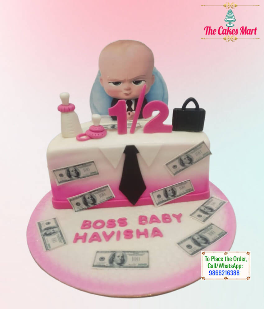 Boss Baby Half Year Birthday Cake