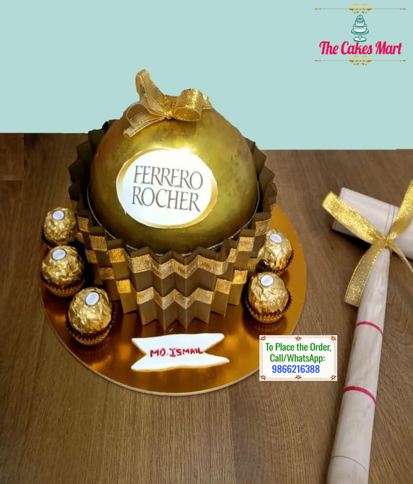 Ferrero Rocher Pinata Cake